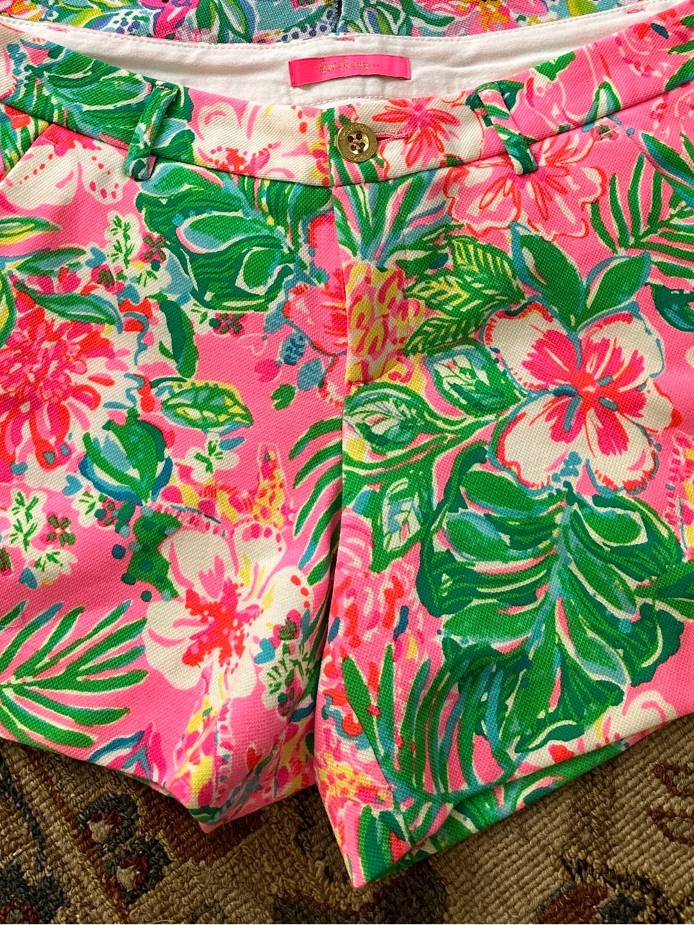 Lilly Pulitzer Pink and Green Shorts sz 4